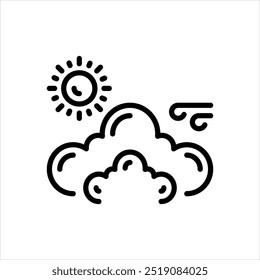 Ícone de linha de vetor para o céu