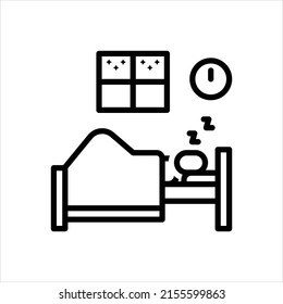 Vector line icon for sleeps