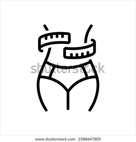 Vector line icon for slimming