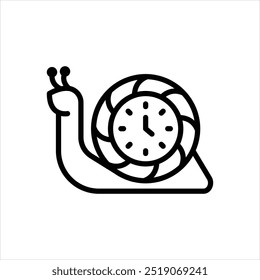 Vektorliniensymbol für langsam