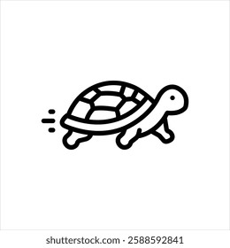 Vector line icon for slow