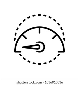 Vector line icon for slowly