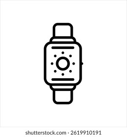Icono de línea de Vector para smartwatch