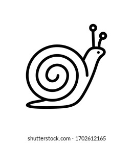 Vector line icon for snail