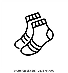 Vector line icon for socks