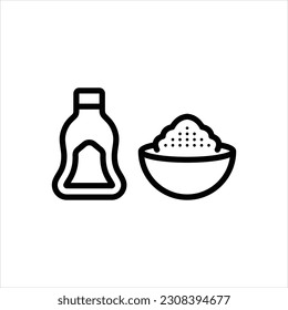 Vector line icon for sodium