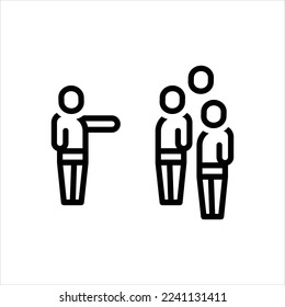 Icono de línea de vector para alguien