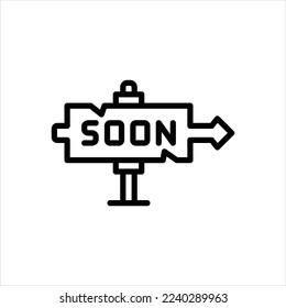 Vector line icon for soon