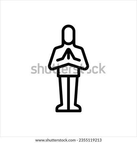 Vector line icon for sorry