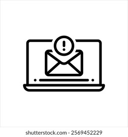Vector line icon for spam