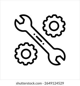 Vector line icon for spare components
