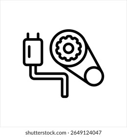 Vector line icon for spare element