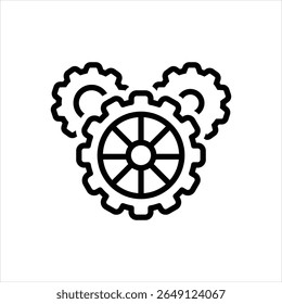 Vector line icon for spare gear