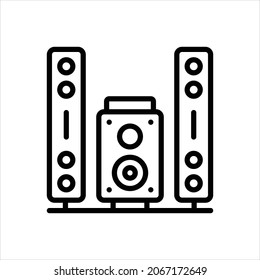 Icono de línea de vector para altavoces