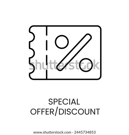 Vector line icon Special offer or discount with editable stroke, for packaging