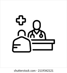 Icono de línea de vector para especialidades