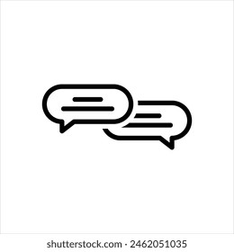 Vector line icon for speech bubble