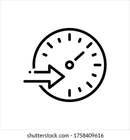 Vector line icon for speed