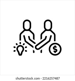 Vector line icon for sponsors