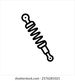 Vector line icon for spring shock
