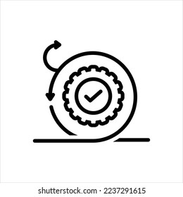Vector line icon for sprint