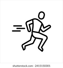 Icono de línea de vector para sprint