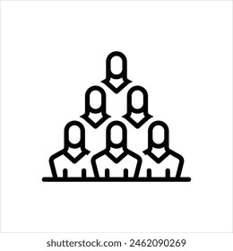 Vector line icon for staff