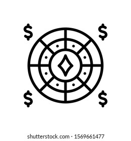 Vector line icon for stake