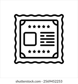 Vector line icon for stamp