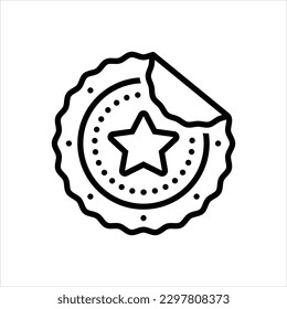 Vector line icon for sticker