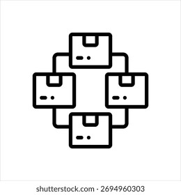 Vector line icon for stock rotation