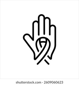 Vector line icon for stop