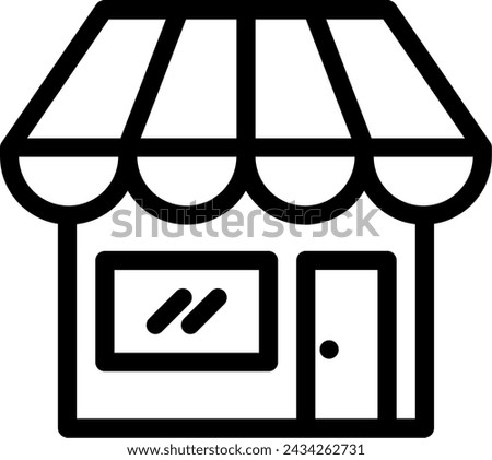 vector line icon of a store. Simbol, tanda
