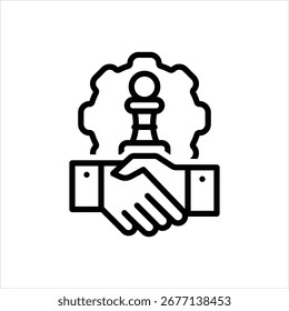 Vektorliniensymbol für strategische Partnerschaft