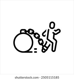 Icono de línea de Vector para la lucha