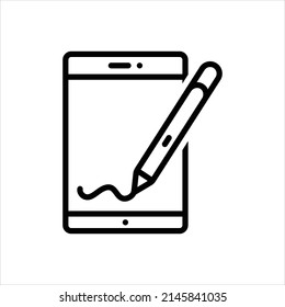 Vector Line Icon For Stylus