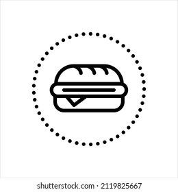 Vector line icon for sub