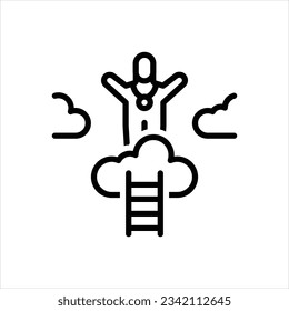 Icono de línea de vector para éxito
