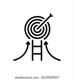 Vector line icon for success strategies