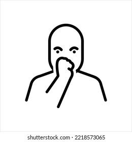 Vector line icon for sucking
