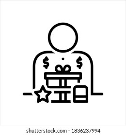 Vector line icon for sufficient