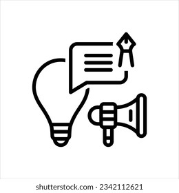 Vector line icon for suggestions