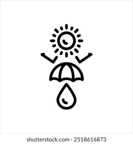 Vector line icon for sunblocks