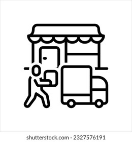 Vector line icon for suppliers