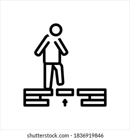 Vector line icon for support