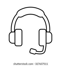 Vector line icon of support