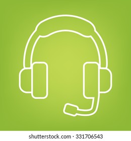 Vector line icon of support