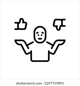 Vector line icon for sure