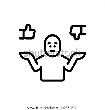 Vector line icon for sure