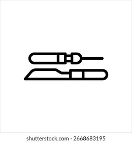 Icono de línea de Vector para precisión quirúrgica